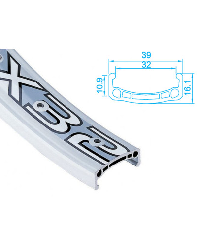 ALEX RIMS Обод DX32, 26"х32ммх36Н, A/V, двойной, SSE, CSW, чёрный (FR/DH/Enduro)
