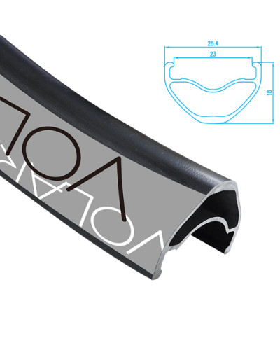 ALEX RIMS Обод VOLAR 2.3, 26"х23х32Н, A/V, двойной, SSE, для бескамерных покрышек, чёрный (FR/DH)