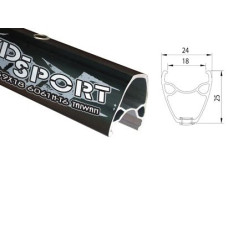 ALEX RIMS Обод XD SPORT 26"х18ммх36Н, A/V, двойной, D, SSE, чёрный (МТВ)