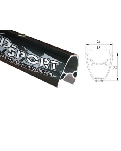 ALEX RIMS Обод XD SPORT 26"х18ммх36Н, A/V, двойной, D, SSE, чёрный (МТВ)