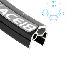 ALEX RIMS Обод ACE18, 26"х16,5ммх36Н, A/V, CSW, SSE, индикатор износа, серебр. (МТВ)