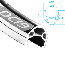 ALEX RIMS Обод DC19, 26"х16ммх32Н, A/V, двойной, CSW, индикатор износа, чёрный (МТВ)