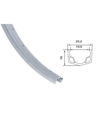 ALEX RIMS Обод Z1000, 26"х20ммх36Н, A/V, одинарный, серебристый