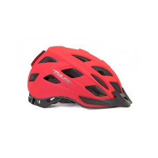 Шлем 8-9001657 с сеточкой PULSE LED X8 16отв. СВЕТОДИОД.ФОНАРИК 6д/2ф мат. красный 58-61см AUTHOR