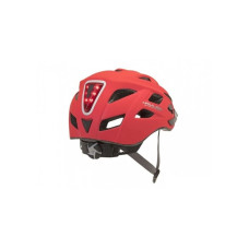 Шлем 8-9001657 с сеточкой PULSE LED X8 16отв. СВЕТОДИОД.ФОНАРИК 6д/2ф мат. красный 58-61см AUTHOR