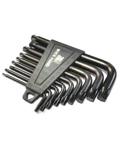 Набор 6-150633 TORX YC-633S Г-образн. "звездочка" T10/T15/T20/T25/T27/T30/T40/T45/T50 сталь BIKEHAND
