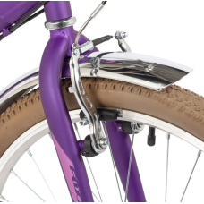 FOXX 24" складной, SHIFT, фиолетовый, 6-скор, Shimano RS35/TY21, двойной обод, багажник (24SFV.SHIFT