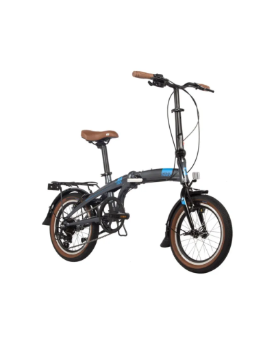 NOVATRACK 16" TOWN  серый, складной алюм. Shimano 7 speed, стальная вилка, вынос, алюм.рул (16AFV.TO