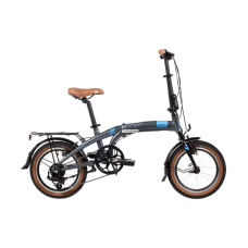 NOVATRACK 16" TOWN  серый, складной алюм. Shimano 7 speed, стальная вилка, вынос, алюм.рул (16AFV.TO
