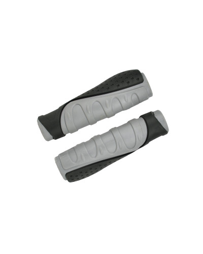 Грипсы MTB HL-G301 130mm,эргономические, резина,черносерые