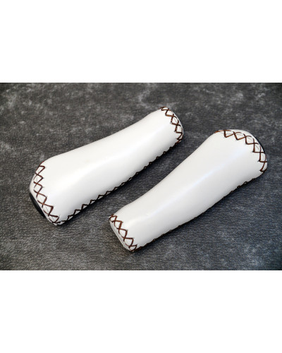 Грипсы MTB HL-GB310 130mm,эргономические, резинакожзам,белые