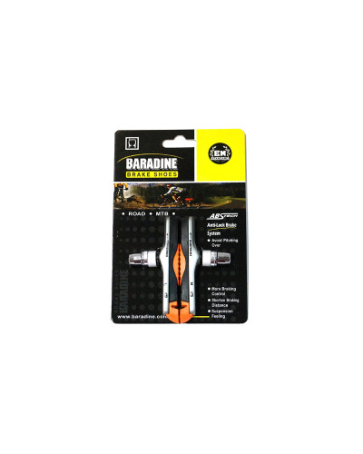 Колодки тормозные Baradine ABS-01VC, МТВ, 72мм, картриджные,черно-оранжевые