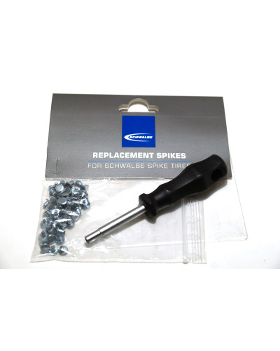 Набор шипов Schwalbe SET Studs+TOOL, сталь,с монтажкой,50штук в комплекте,5512