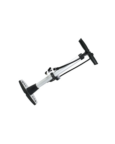 Насос ZF-0804A, напольный., манометр,Т-ручка, высокого давления, авто/вело переходник, серебрист.