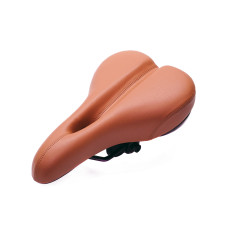 Седло DS-2416 MTB 270*180mm, 620гр,анатомическое,комфорт,эластомер,беж.коричневое