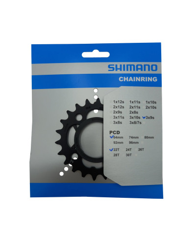 Звезда 2-5201 передняя ACERA для FC-M361 22 зуба черная SHIMANO