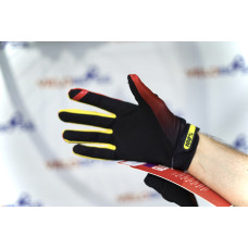 Перчатки 100% Airmatic gloves черный/красный/желтый, р-р M, на липучке