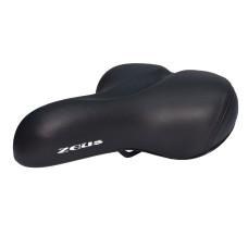 Седло ZEUS Z-9051 City Bike 245x205mm,рельсы сталь,анатомическое,черное,620гр