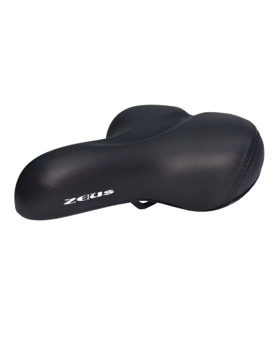 Седло ZEUS Z-9051 City Bike 245x205mm,рельсы сталь,анатомическое,черное,620гр