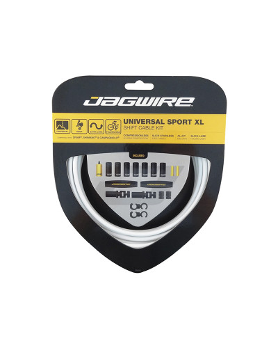 JAGWIRE Тросы с оболочками для переключателей длинные комплект Universal Sport Shift XL, белый