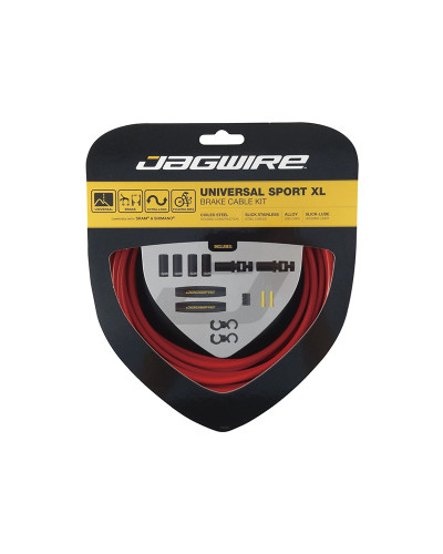 JAGWIRE Тросы с оболочками для тормозов длинные комплект Universal Sport Brake XL, красный
