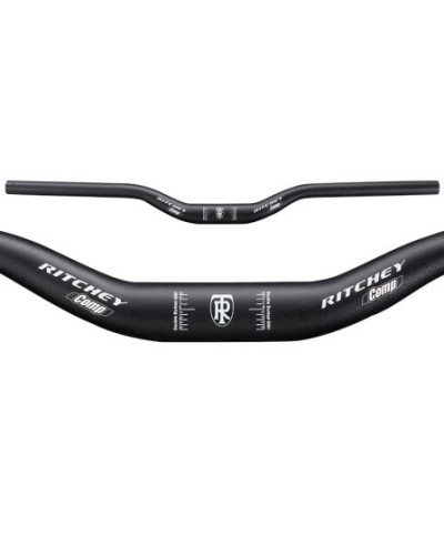 RITCHEY Руль MTN COMP RIZER, D: 31,8 х L: 670 х Н:35 мм, изгиб 9°, алюминий 6061, чёрный с логотипом