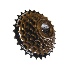 SHIMANO Трещотка MF-TZ20 TOURNEY, 6 скоростей, 14-16-18-21-24-28Т, коричневая, б/упак.