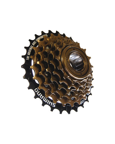 SHIMANO Трещотка MF-TZ20 TOURNEY, 6 скоростей, 14-16-18-21-24-28Т, коричневая, б/упак.