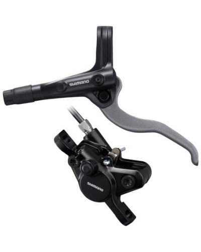Тормоз диск. Shimano, MT400, BL(лев)/BR(передн), полимер. колодк., 1000мм, цв. ручки серебрист