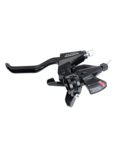 SHIMANO Шифтер/тормозная ручка, ST-M310-L-2, левая 3 ск., трос 1800мм, RAPIDFIRE PLUS, алюминий, для