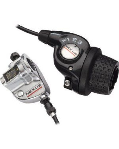 SHIMANO Шифтер задний Nexus SL-3S35E, механизм revo, 3 скорости, трос и оплетка (2550мм), в комплект