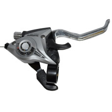 SHIMANO Шифтер/тормозная ручка ST-EF51-8R(SL)2A для V-brake правая, под два пальца, 8 скоростей, сер