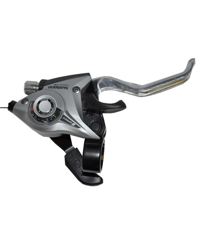 SHIMANO Шифтер/тормозная ручка ST-EF51-8R(SL)2A для V-brake правая, под два пальца, 8 скоростей, сер