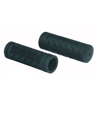 Грипсы KLS SHORTGRIP, 90 мм, кратон, с заглушками, черные