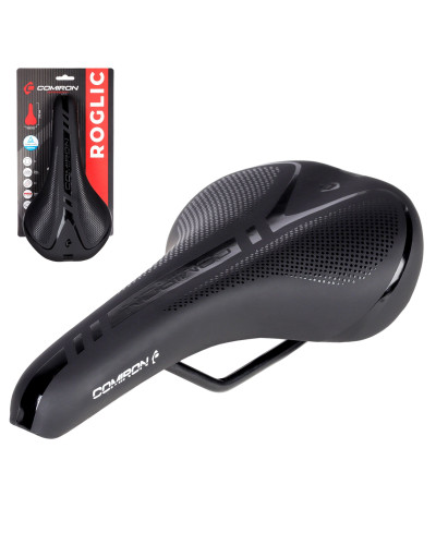 Седло велосипедное MTB COMIRON ROGLIC N776 270X145, Технологии: DW, ED. Верх: PU принтованный глянец