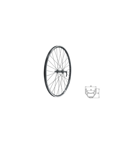 Колесо переднее KLS DRAFT, 26", двойной обод CNC, 32Н, с эксцентриком, черное