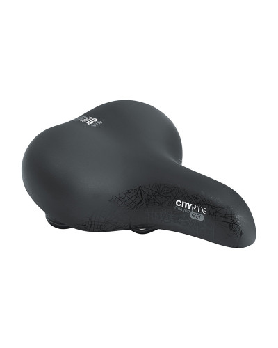 Седло SITYRIDE GEL 260х225мм, гель/пена, амортизация: эластомер, чёрное