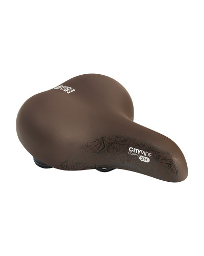 Седло SITYRIDE GEL 260х225мм, гель/пена, амортизация: эластомер, коричневое
