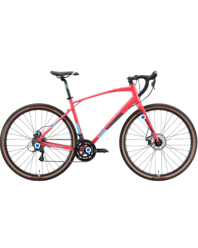 Велосипед Stark'24 Gravel 700.5 D красный/синий, голубой 18"