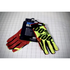 Перчатки 100% Brisker Glove зеленый/красный/черный, р-р L, на липучке