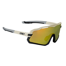 Очки KLS Cyclone FF sandstorm grey спортивные, монолинза с вентиляционными отверстиями, гидрофобное 