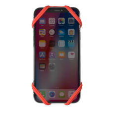 Держатель для смартфона 07-180011 силиконовый на руль универсальн. 4.0'-6.5' BIKE TIE 2 красный BONE