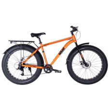 Велосипед TECH TEAM FLEX 26 disc (Fat Bike 26" 21 ск. рост 19") оранжевый (NN002966)