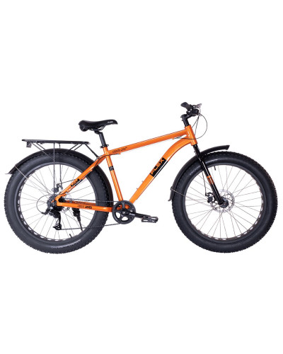 Велосипед TECH TEAM FLEX 26 disc (Fat Bike 26" 21 ск. рост 19") оранжевый (NN002966)