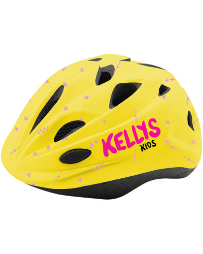 Шлем KELLYS BUGGIE детский, жёлтый, S (48-52)см. 12 вентиляционных отверстий, сетка от насекомых, от