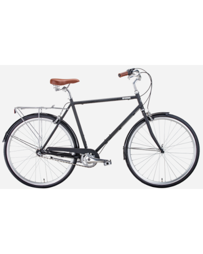 Велосипед BEARBIKE London (700C 3 ск. рост. 500 мм) 2020-2021, черный матовый, 1BKB1C183006