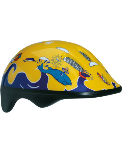 BELLELLI Шлем детский Желто-синий с дельфинами, М (52-57cm)