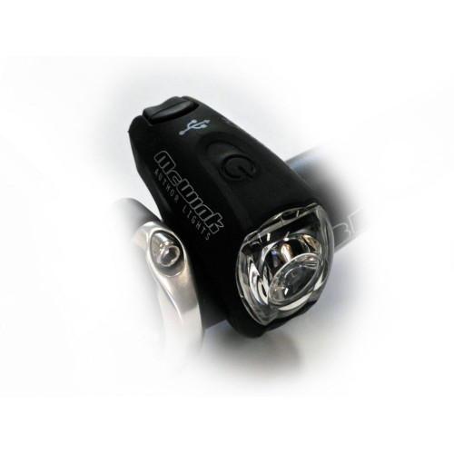 Фара 1-диод повышенной яркости, USB-зарядка черная Author
