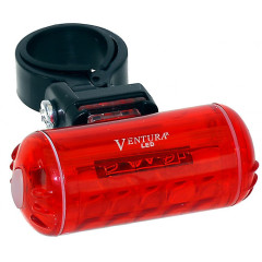 Фонарь задний 5 диодов 4 функции красный Ventura