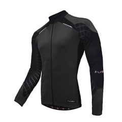 Велофутболка мужская J-730-6-L Firenze Black с молнией Funkier